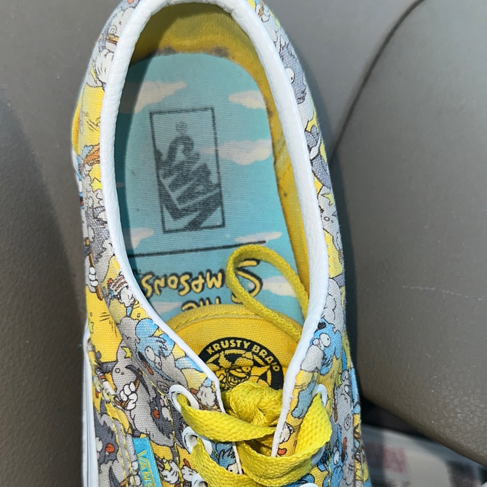 Vans Kids Simpson Cartoon Print Sneakers - Yellow and Gray men's 4.0 women 5.5 - Picture 8 of 10
